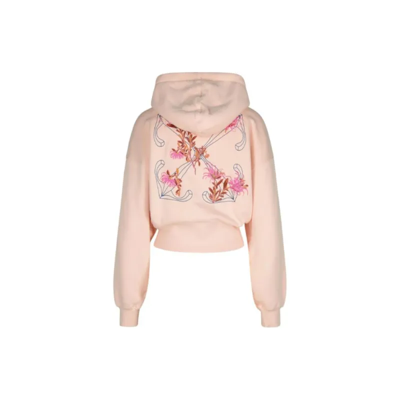 OFF WHITE Drawstring Cropped Sweatshirt-1