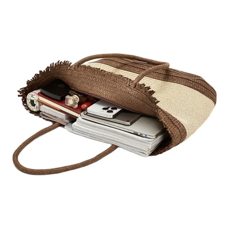 ST&SAT Woven One Shoulder Handbags Regular Women's Brown-4