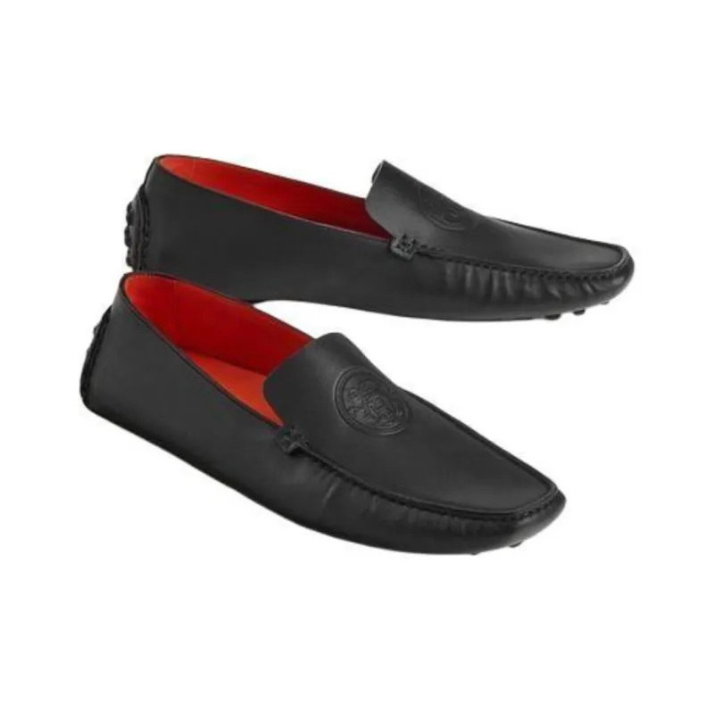 HERMES Loafers Men Black-2
