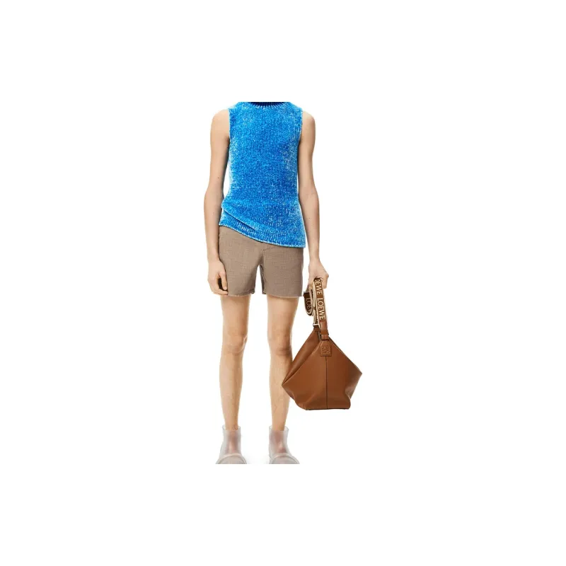 LOEWE Cubi Crossbody Tan/Jacquard Strap-3