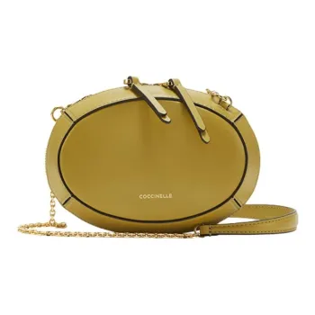 COCCINELLE Cow Leather Crossbody Bag Shoulder Bag Women's Ginger Yellow
