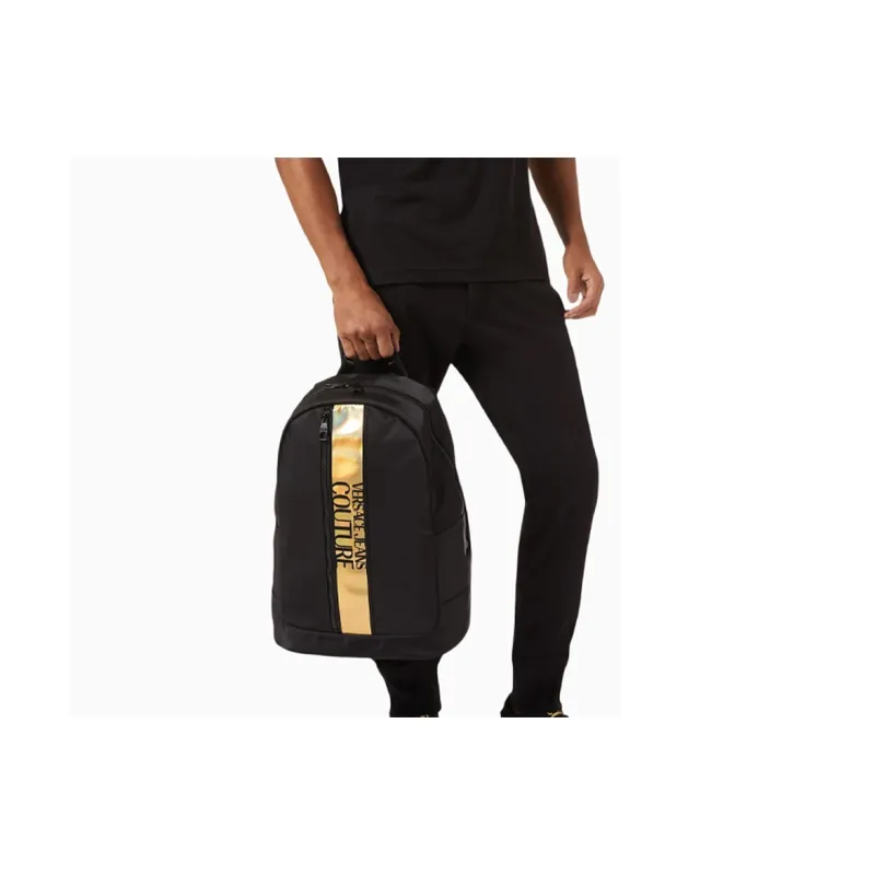 VERSACE JEANS COUTURE Polyamide Backpack Men's Black-3