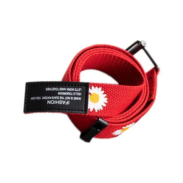 Mulinsen Small Daisy Smooth Buckle Workwear Belts Unisex Width: 3.8cm-3