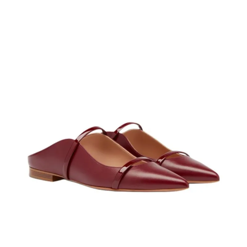 Malone Souliers Maureen Wrap-toe Slippers Women's Red-3