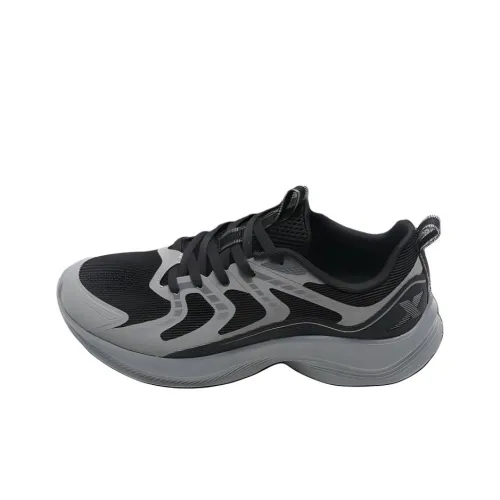 XTEP Anti Slip Wear Resistant Low Top Ladies Shoes Men's Black Gray