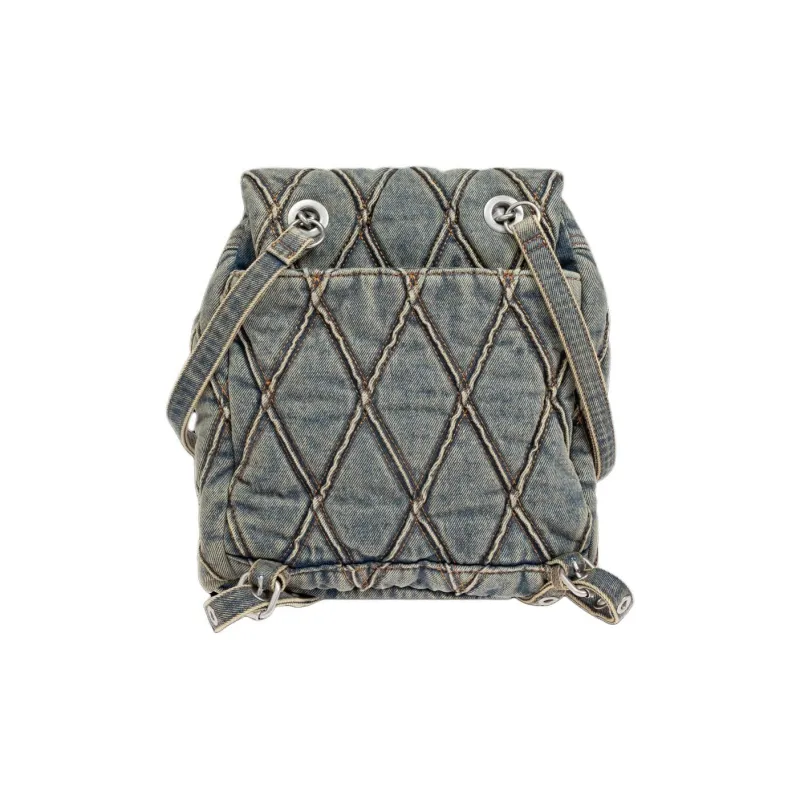 DIESEL Cotton Backpack Women's Denim-2