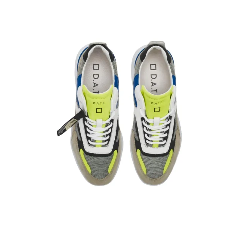 D.A.T.E Fuga Low-Top Casual Shoes Men's Green Gray-3