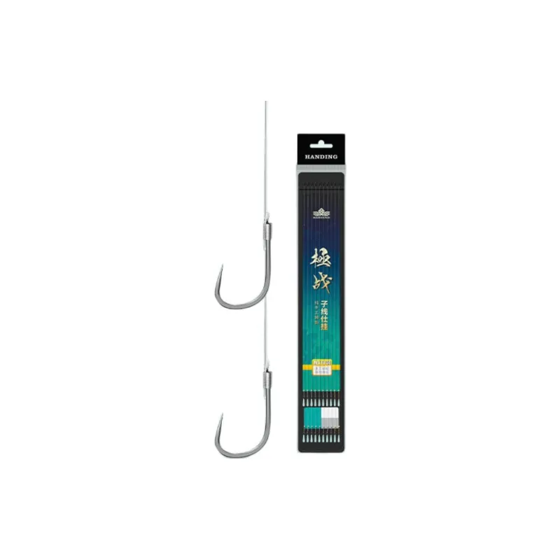 Handing Fish Hook High Carbon Steel Fishing Rod For Multiple Fish Species Barbed Hook 10 Pairs/Board-2