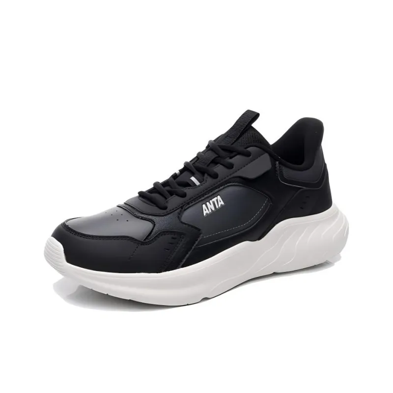 Anta Anti Slip Wear Resistant Low Top Casual Shoes Men's Black Gray-1