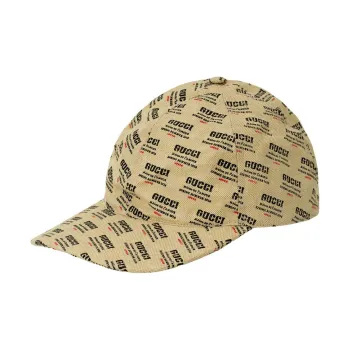 GUCCI Cotton Baseball Caps Unisex Brown