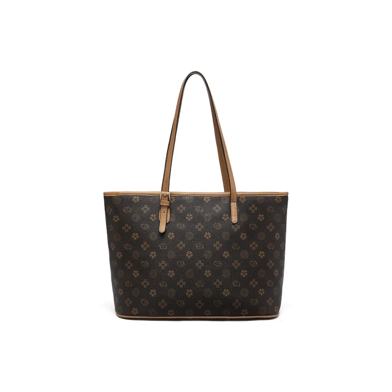 RED DRAGONFLY PVC Shoulder Bag Tote Women's Brown-2