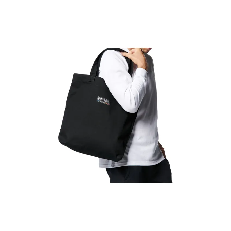 Under Armour Canvas Tote Bag, Shopping Bag, Canvas Bag, One Shoulder Handbag Regular Unisex Black-2
