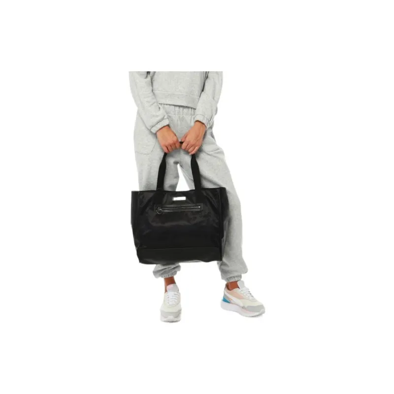 PUMA Fabric Artificial Leather Tote Bag Shopping Bag Gym Bag Handbag Regular Women's Black-5