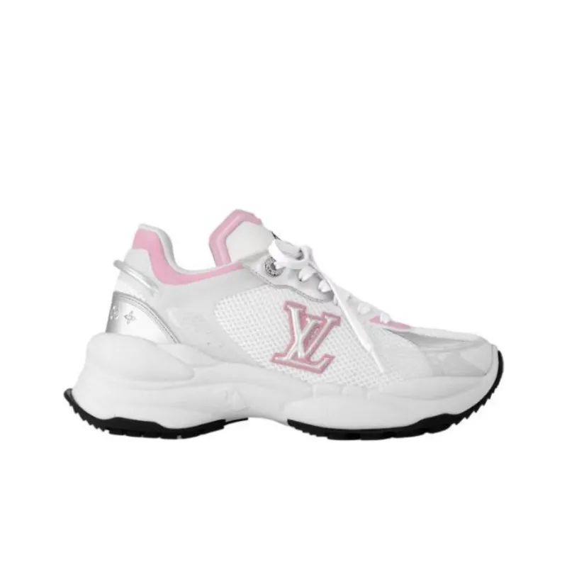 LOUIS VUITTON Run 55 Low Top Sports Casual Shoes Women's White Pink-1
