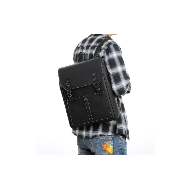 BRINCH Backpacks Black+Shopping Bag-3