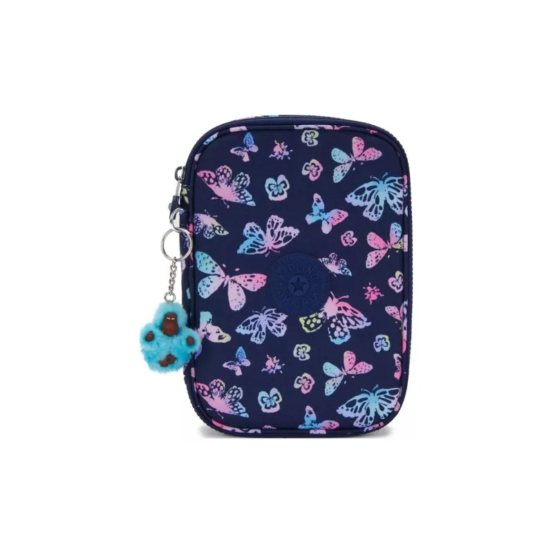 Kipling Polyester Makeup Bag Women's Blue & Pink-0