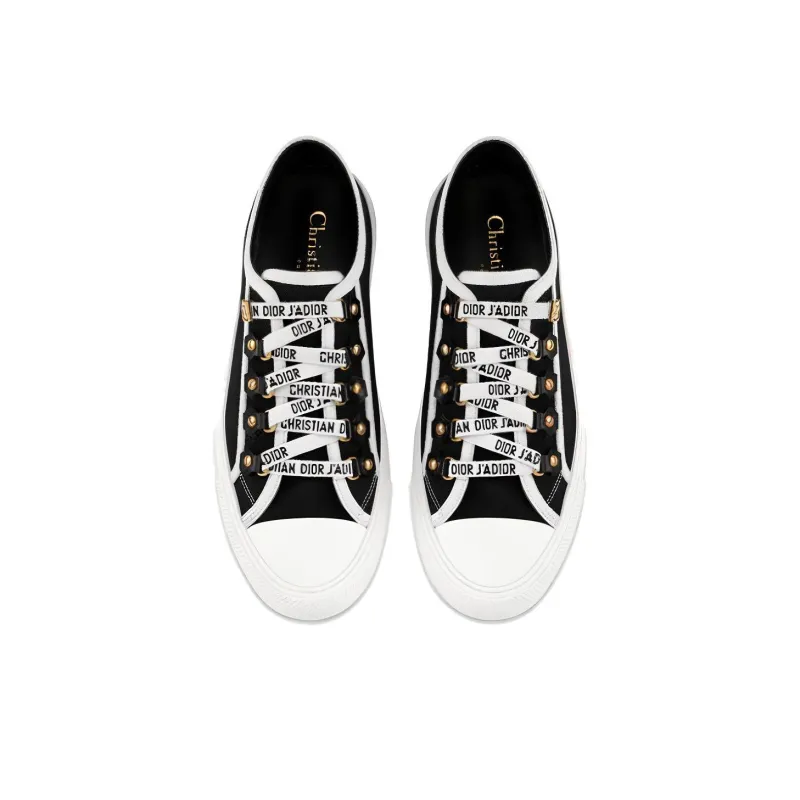 DIOR Walk'N'DIOR Low Top Black Canvas Women's-4