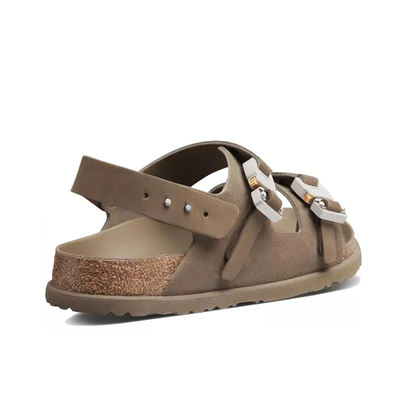 DIOR By Birkenstock Sandale Milano Khaki Nubuck Calfskin-2