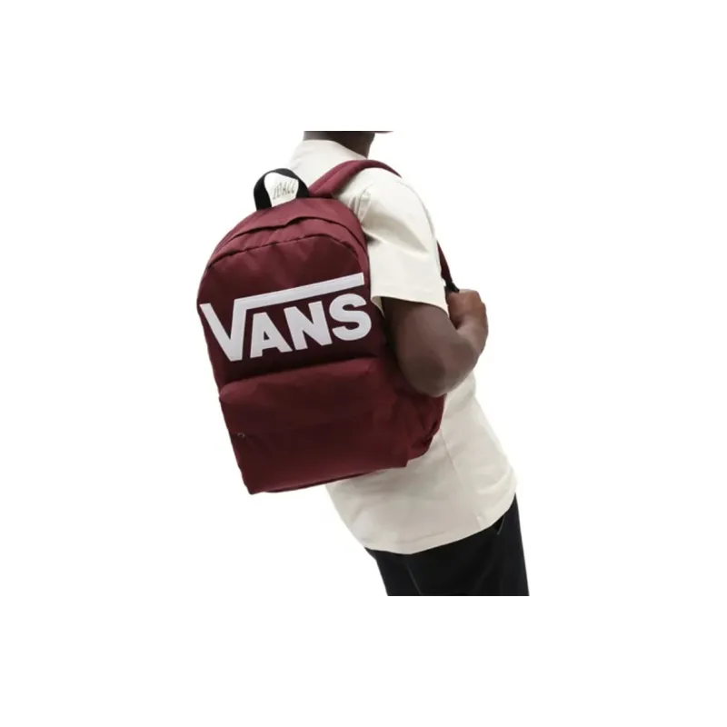 Vans Polyester Laptop Bag Travel Bag Backpack Unisex Burgundy-4