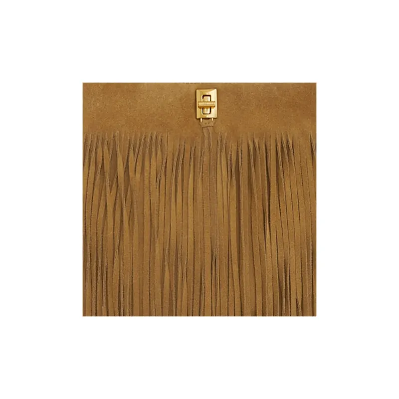 REBECCA MINKOFF Suede Bucket Bag Handbag Shoulder Bag Women's Honey Brown-3