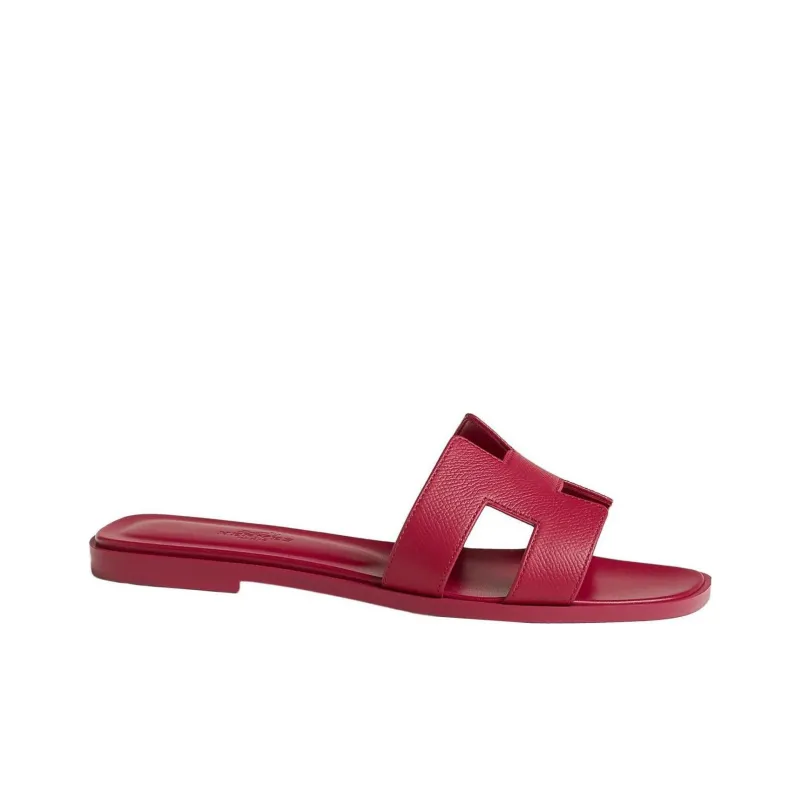 HERMES Oran Slide Slippers Women's Off-White Pink-1