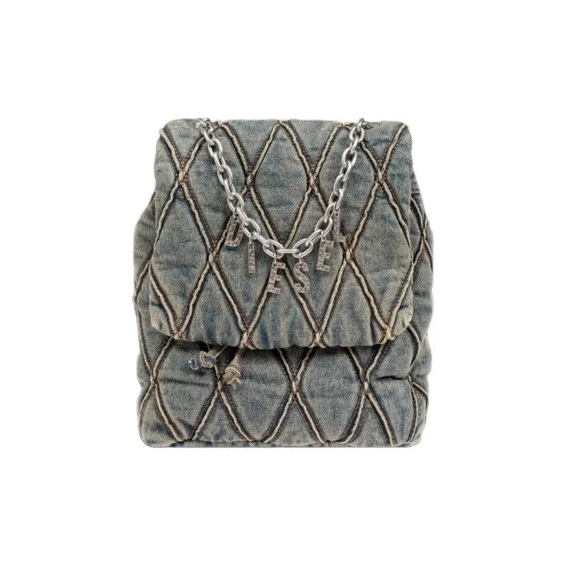 DIESEL Cotton Backpack Women's Denim-0