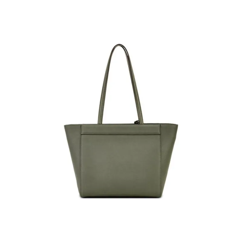 Hush Puppies Cow Leather Bonded Synthetic Leather Shoulder Bag Regular Women's Green/Black-2