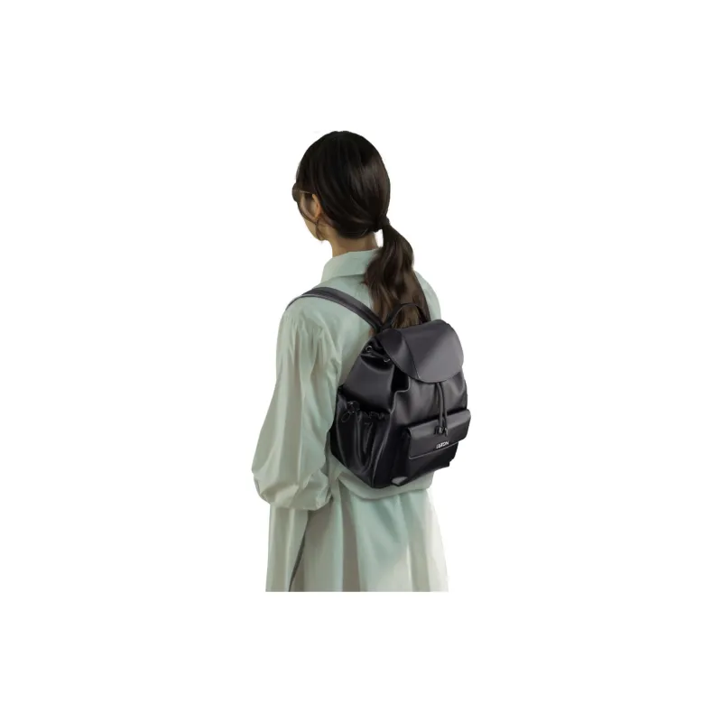 LEXON PU With Polyester Backpack Regular Women's Cloud White/Night Cloud Black-6