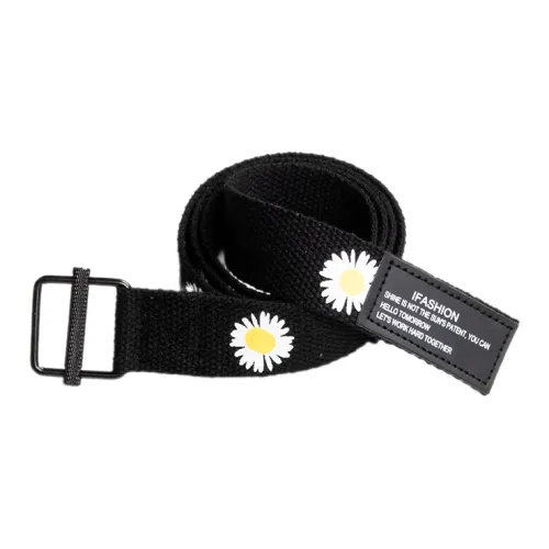 XNKW Woven Canvas Leather Belts Unisex Width 3.8CM