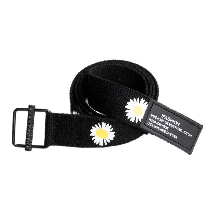 Mulinsen Small Daisy Smooth Buckle Workwear Belts Unisex Width: 3.8cm-0