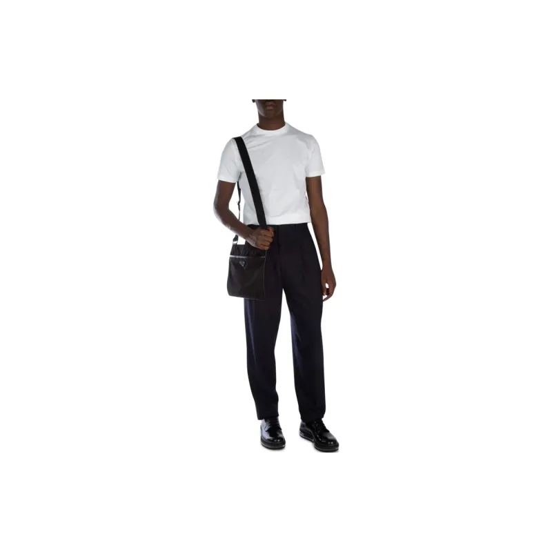 PRADA Nylon Fabric Messenger Bag Shoulder Bag Crossbody Bag Men's Black-4
