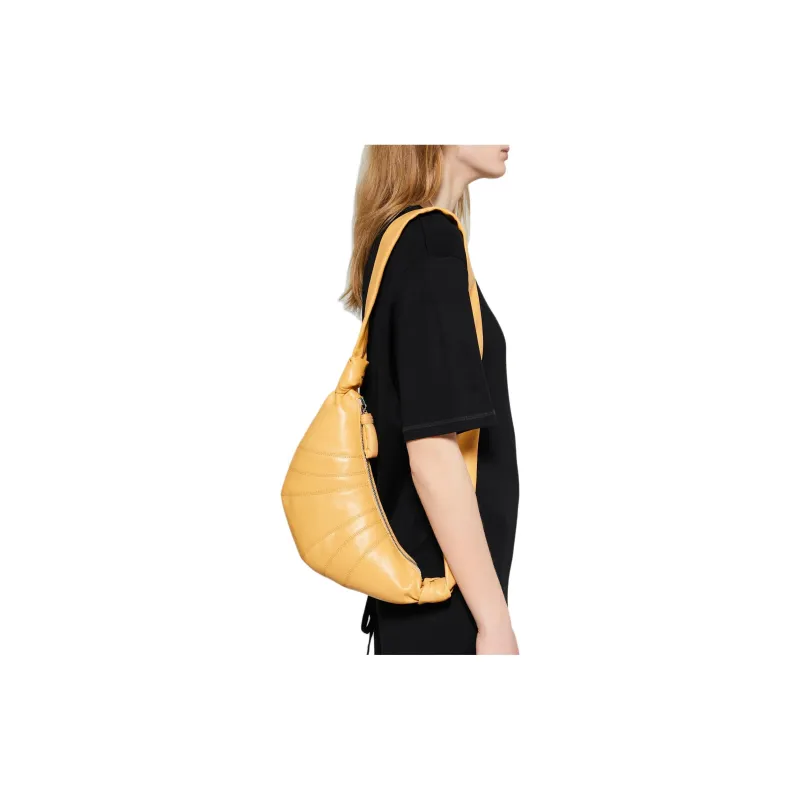 Lemaire Soft Leather Croissant Bag, Portable Crossbody Bag, Shoulder Bag Unisex Butter-9