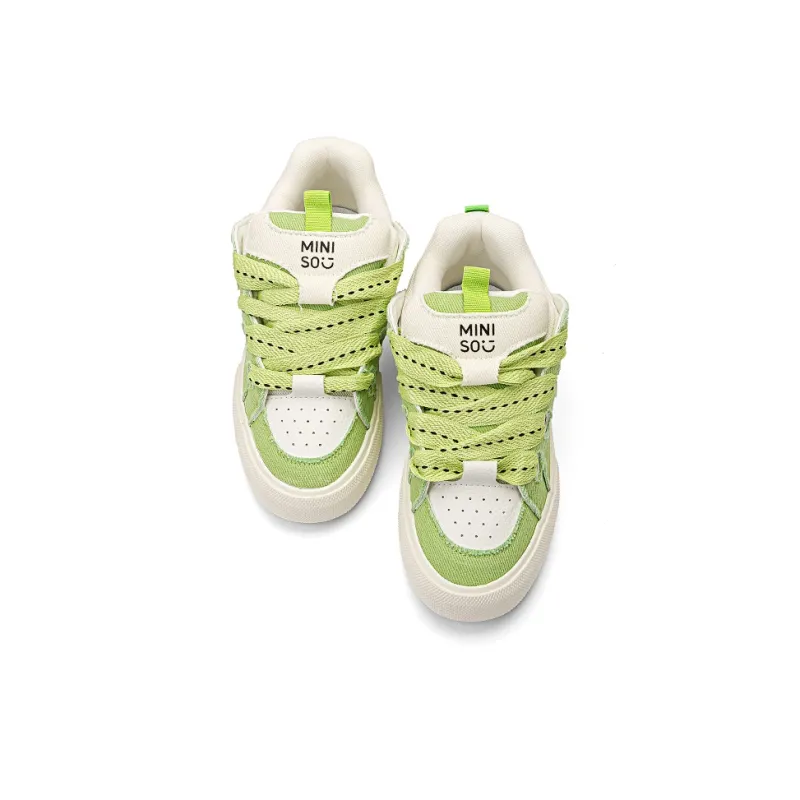 MINISO Low Top Skateboard Shoes Unisex Avocado Green-4