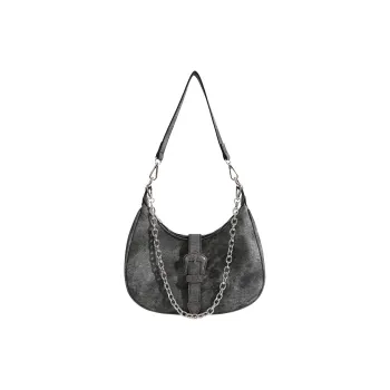 Carksky PU Shoulder Bag Regular Women's Black Gray Color