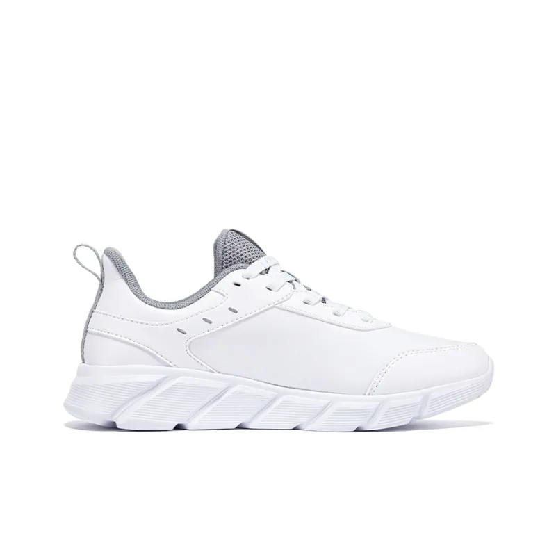 Erke Lightweight And Wear-resistant Low-Top Casual Running Shoes Women's White Gray-2