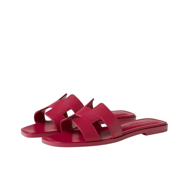 HERMES Oran Slide Slippers Women's Off-White Pink-2