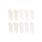 10-Pack (4 Light Coffee+3 Ecru+3 White)