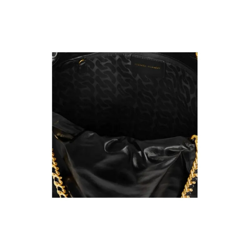 REBECCA MINKOFF Leather Tote Bag Shopping Bag Shoulder Bag Handbag Small Size Women's Black-3