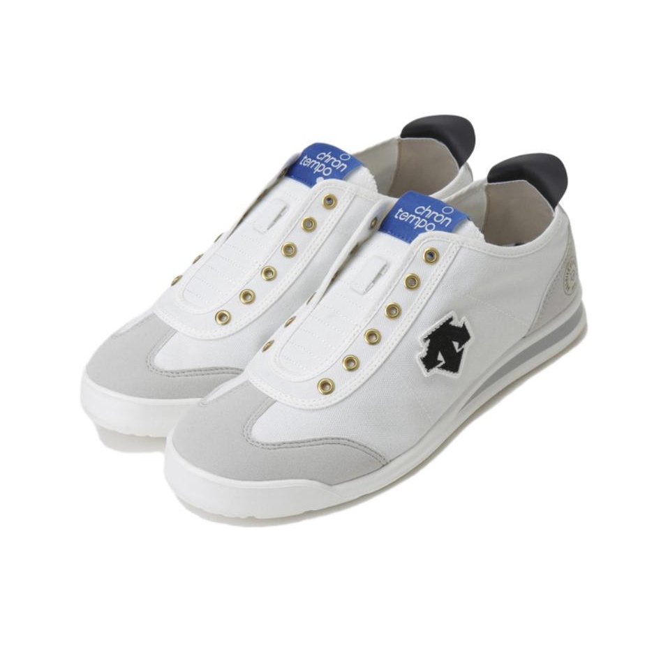 【DESCENTE】CRON SLIP ON SNEAKERS SHOES DESCENTE Chron Casual Shoes Men Low-Top Latte Brown US M 8.5