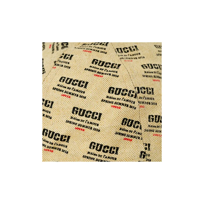 GUCCI Cotton Baseball Caps Unisex Brown-4