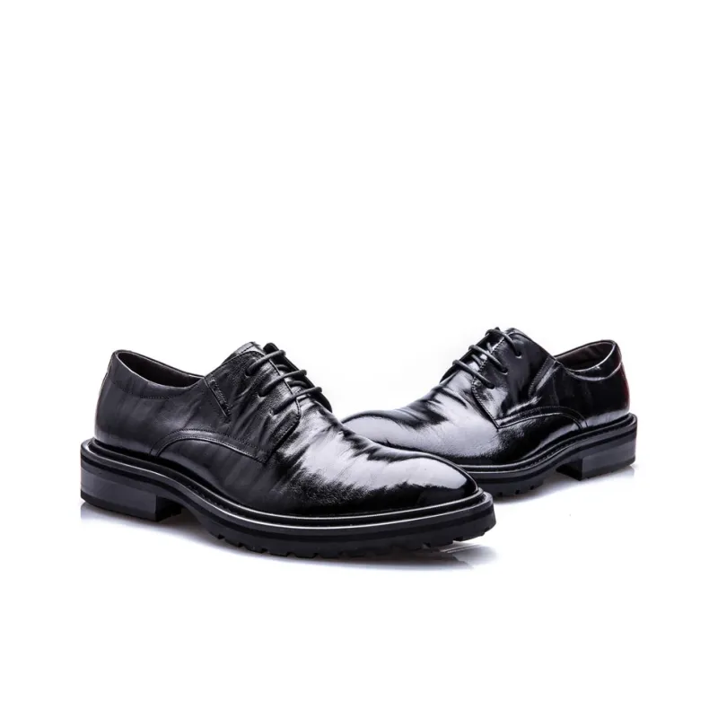 SHWEBALU Dress Shoes Men Low Top-6