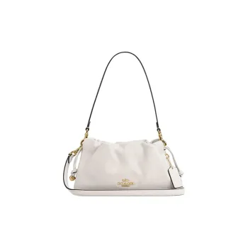 COACH Faye Cow Leather Cloud Bag, Handbag, Shoulder Bag Small Size Women's Chalk White