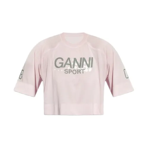 GANNI T-Shirts Women's Pink