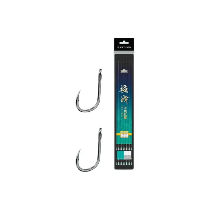 Handing Fish Hook High Carbon Steel Fishing Rod For Multiple Fish Species Barbed Hook 10 Pairs/Board-0