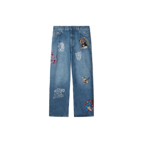 OFF-WHITE Character Diag Straight-leg Jeans