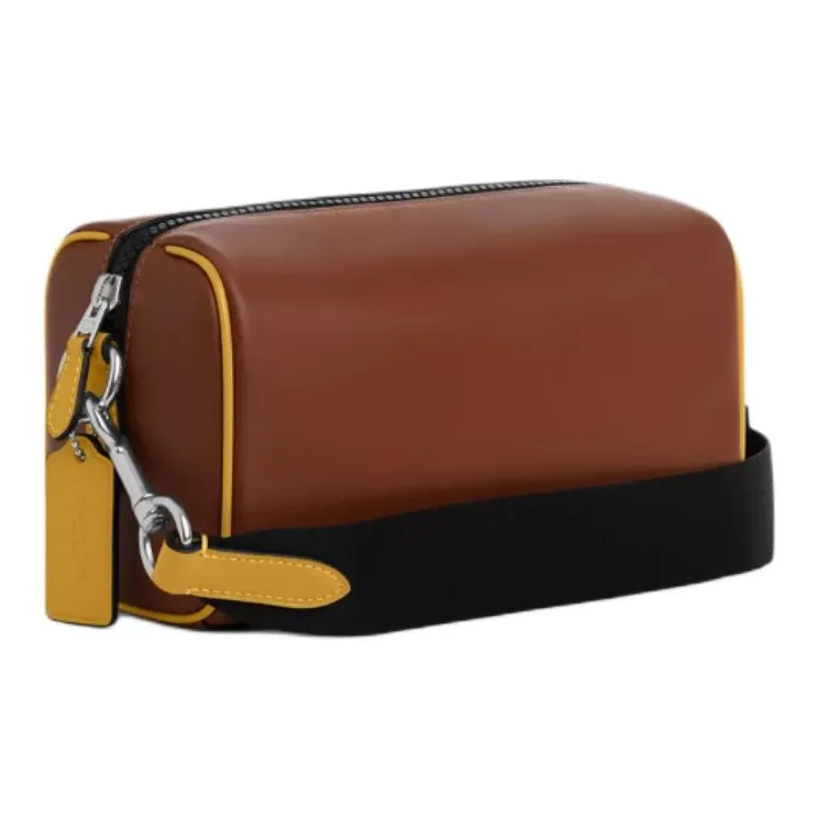 COACH Smooth Calf Leather Shoulder Bag, Crossbody Bag Men's Saddle-1