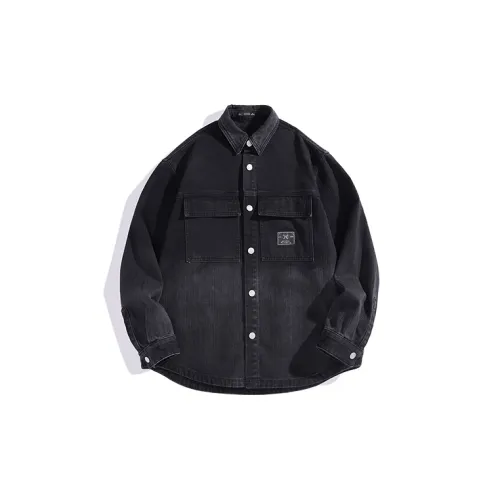 PEACEBIRD MEN Shirts Men Black Gray First Batch