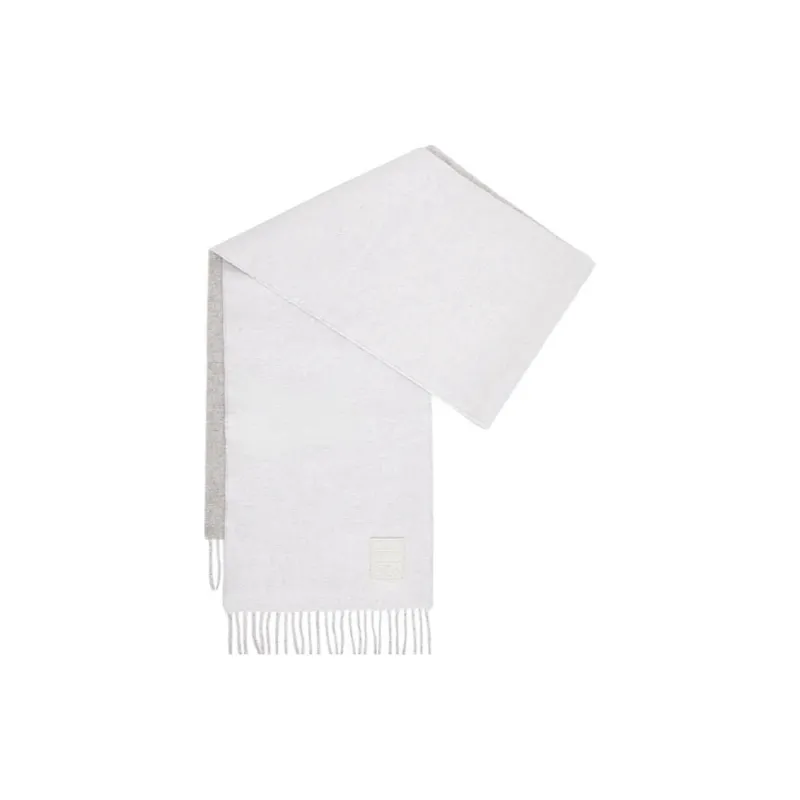 LOEWE Cashmere Knit Scarves Women's White/Light Gray-0