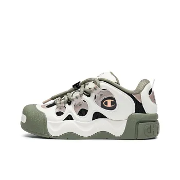 Champion Puffed Donut Low Top Skateboard Shoes Men's Milk White/Velvet Brown