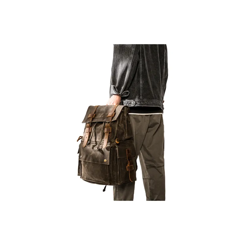 Back step Backpacks Army Green-3